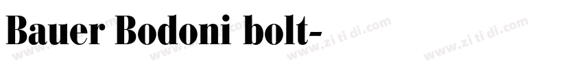 Bauer Bodoni bolt字体转换